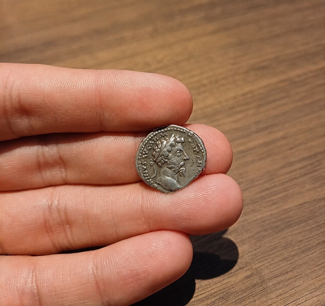 Prachtige Denarius van Marcus Aurelius. inclusief houder., Verzenden, Italië