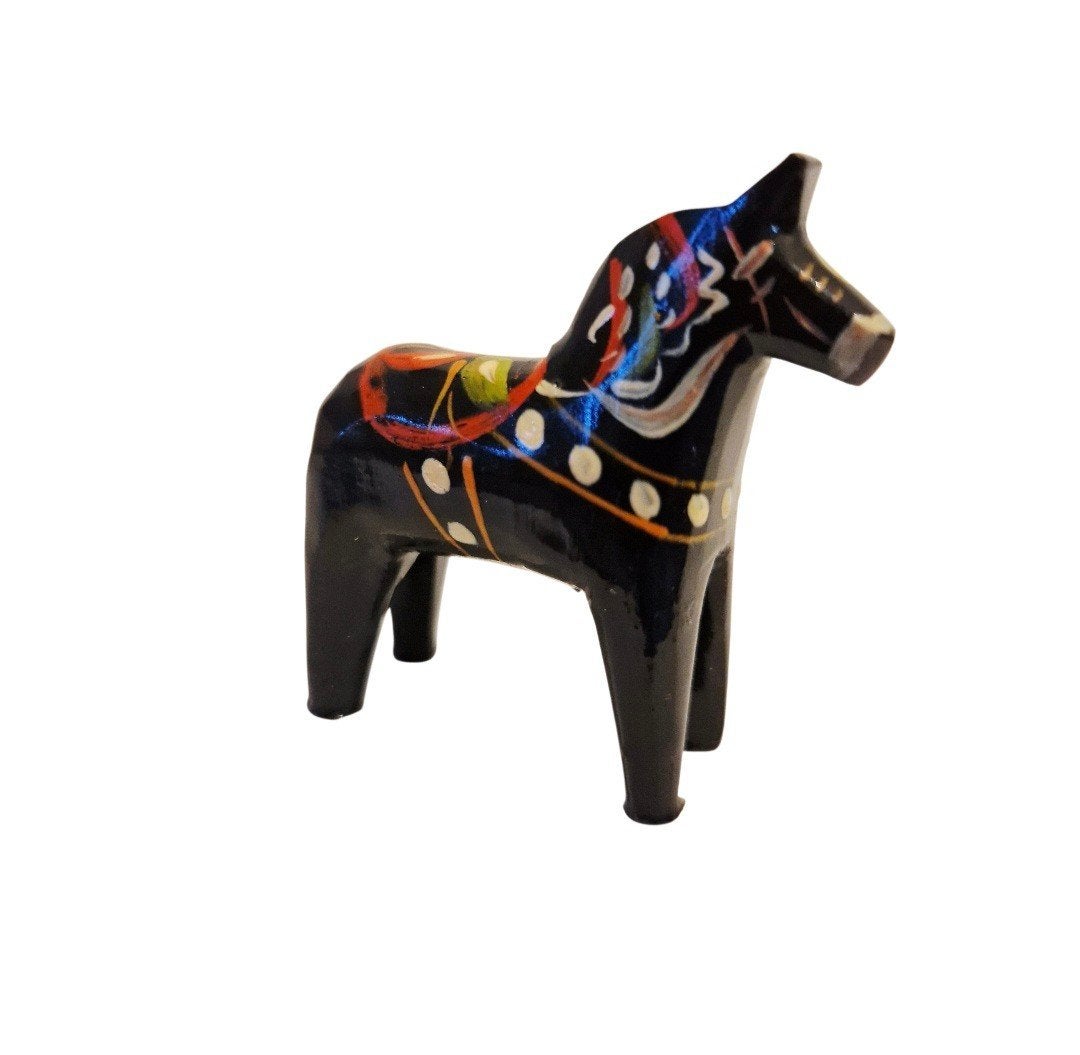 Zwart Dalarna paard mini Dalapaard paardje, Ophalen of Verzenden, Nvt, Nvt, Nvt