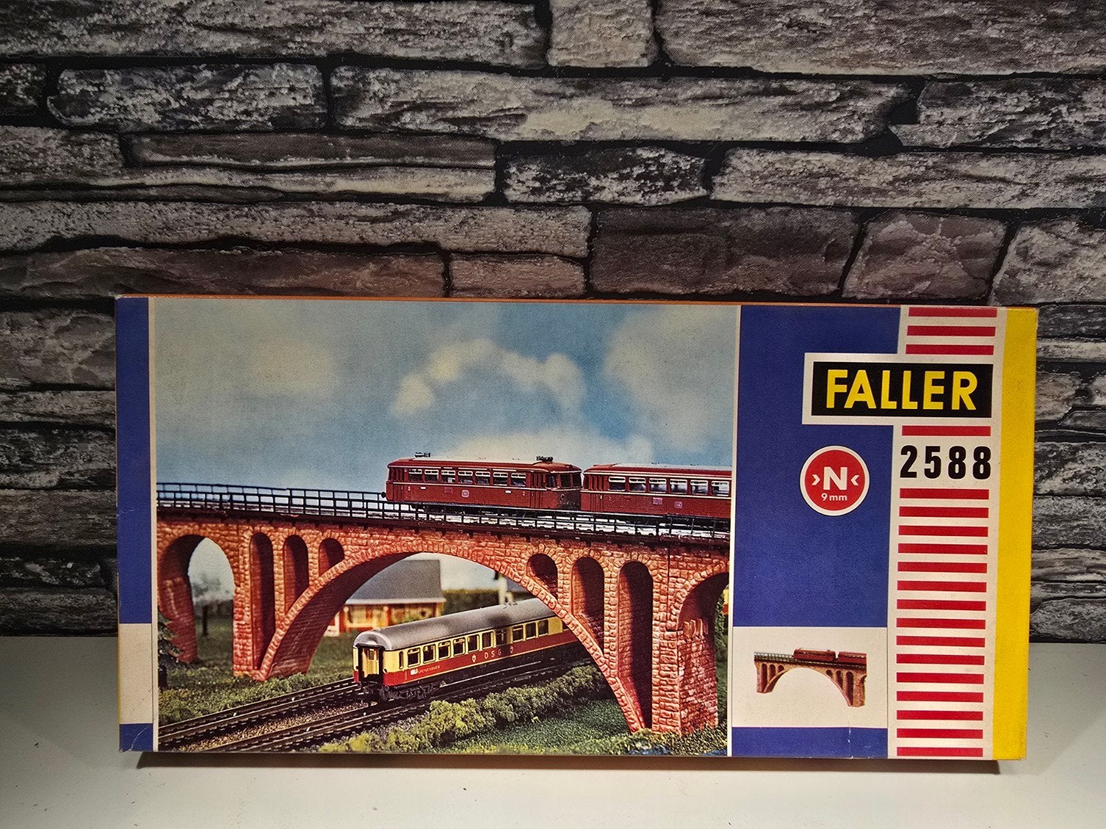 faller stenen boogbrug N spoor trein 1:160, Overige merken, Gelijkstroom of Wisselstroom, Brug, Tunnel of Gebouw, Nieuw