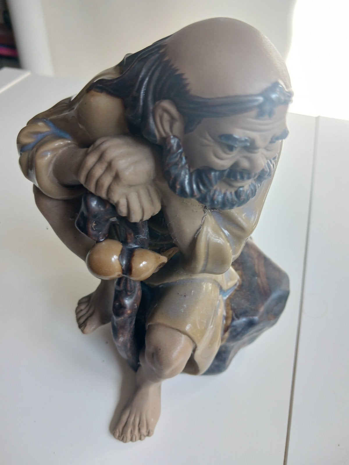Oosterse monnik sculptuur - Steen of Keramiek, Antiek en Kunst, Kunst | Beelden en Houtsnijwerken, Ophalen of Verzenden, Handgemaakt