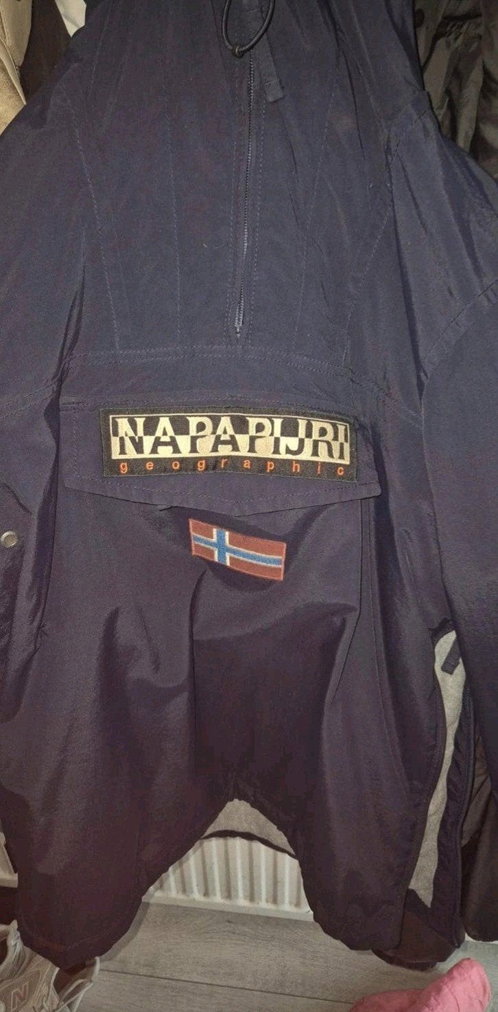 Napapijri Geographic Jas - Maat m, Ophalen of Verzenden, Zo goed als nieuw, Blauw