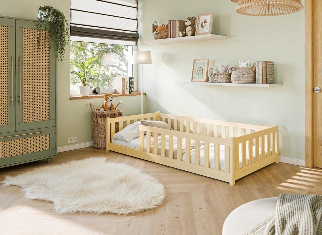 LEOLTE LMb montessori vloerbed kinderbed 160x80cm gelakt, Ophalen, Leolte, Nieuw, 70 tot 85 cm
