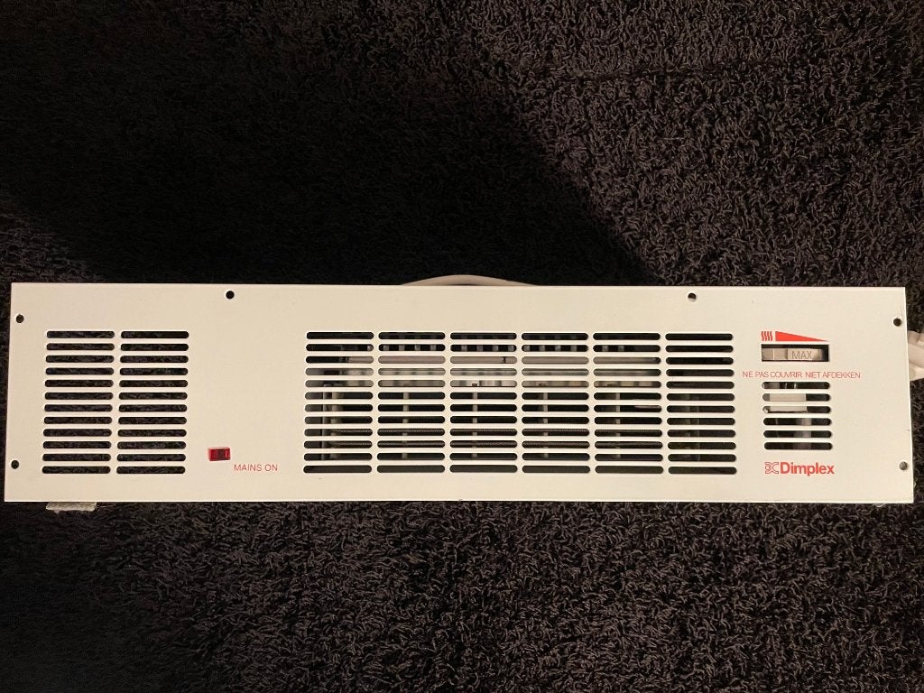 Dimplex elektrische (plint)verwarming met thermostaat, Ophalen, Gebruikt, Minder dan 30 cm, Kachel