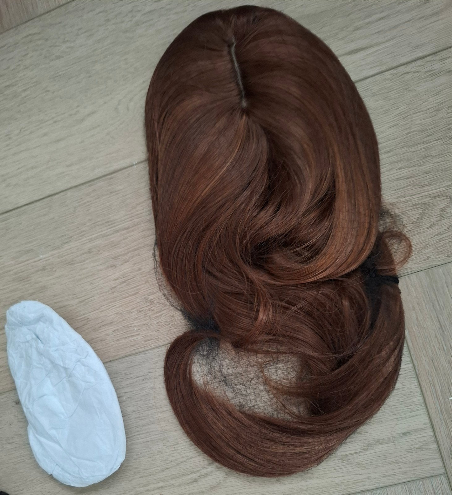 pruik echt haar kastanje bruin nieuw, Ophalen of Verzenden, Nieuw, Pruik of Haarverlenging