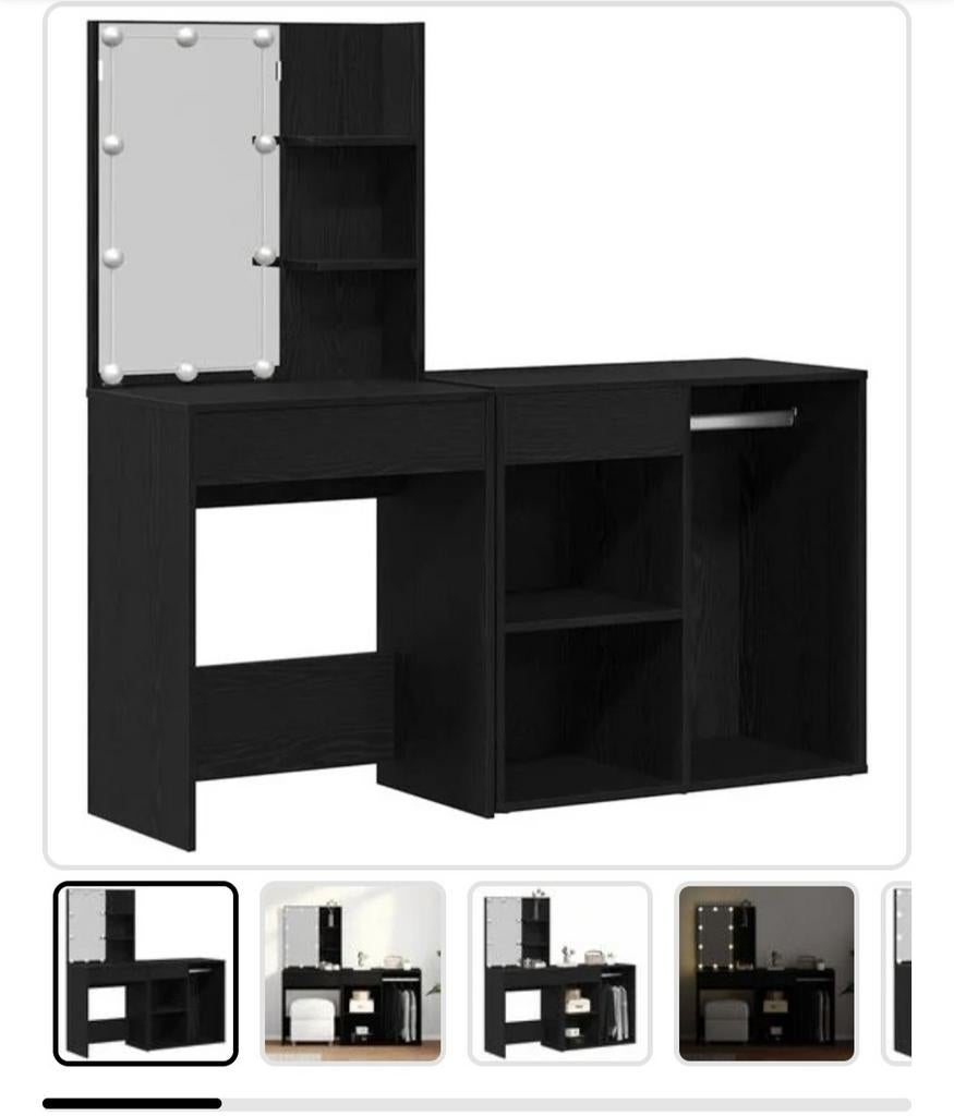 Zwarte dressoir/make-up kast, Ophalen, Zo goed als nieuw, Minder dan 150 cm, Minder dan 100 cm