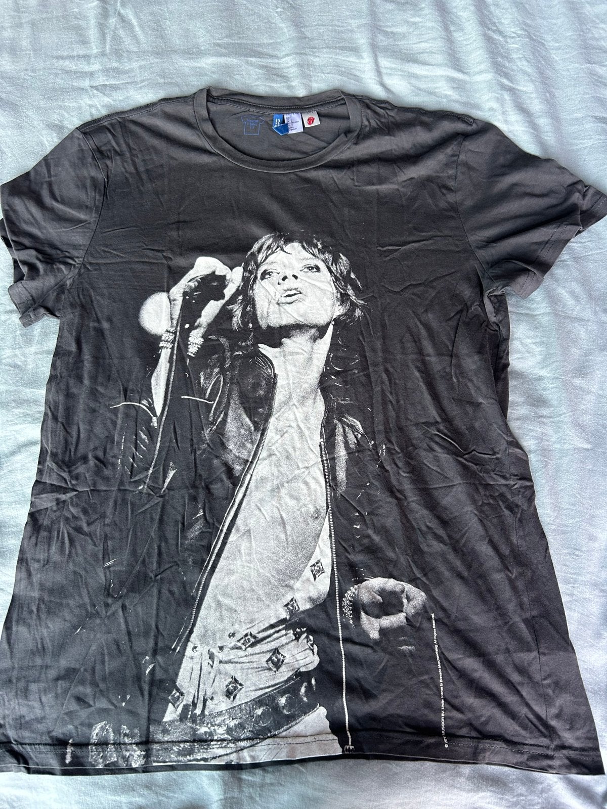 The Rolling Stones T-shirt H&M Divided Maat L, Ophalen of Verzenden, Gedragen, Maat 52/54 (L), Zwart
