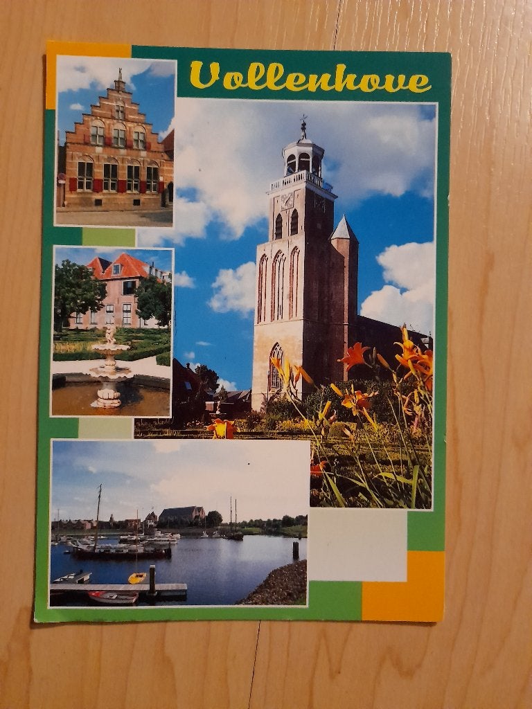 Beschreven ANSICHTKAART VOLLENHOVE met postzegel, Ophalen of Verzenden, 1980 tot heden, Gelopen, Overijssel