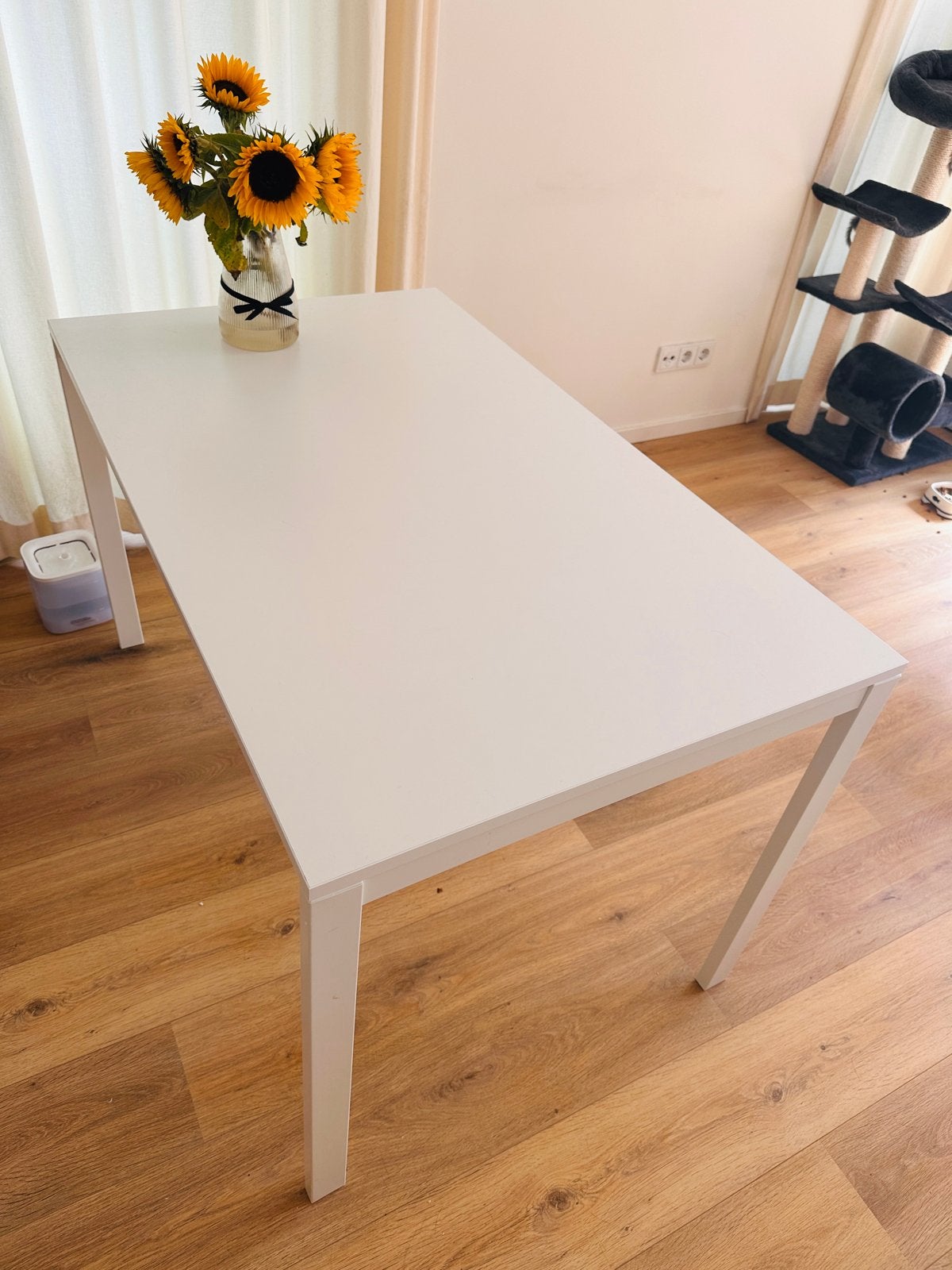 IKEA Vihals eettafel wit, 125x74 cm, Ophalen, 100 tot 150 cm, 50 tot 100 cm, Zo goed als nieuw