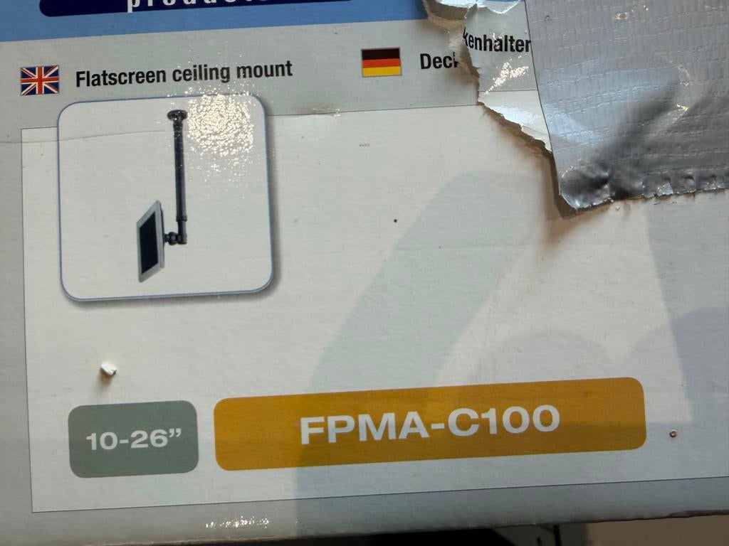 Neomounts FPMA-C100 Monitor/TV-beugel plafond 10-30" - h 79-, Ophalen, Zo goed als nieuw