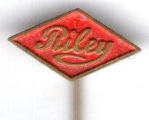 Riley rood op zilverkleurig brommer speldje ( C_213 ), Verzenden, Zo goed als nieuw, Transport, Speldje of Pin