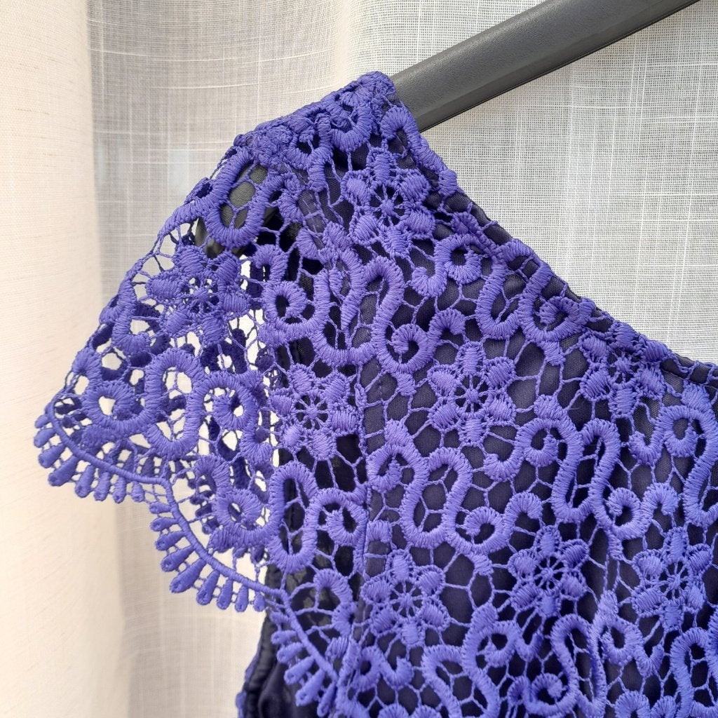 jurk broderie kant blauw maat 42 Styles by Steps, Styles by steps, Blauw, Maat 42/44 (L), Ophalen of Verzenden