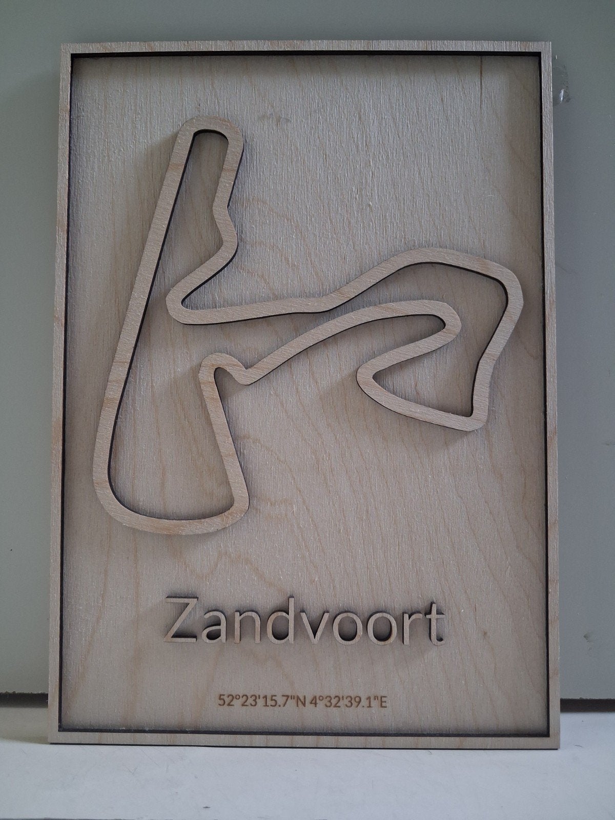 Circuit Zandvoort van hout | F1 | zelf gemaakt | 20 x 28, Ophalen, Wanddecoratie, 20 - 50 cm, Hout