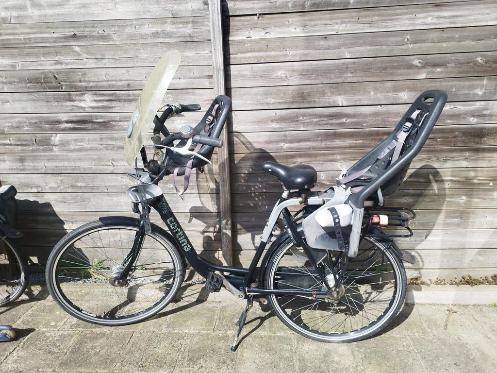 Cortina moederfiets met twee fietszitjes, Fietsen en Brommers, Elektrische fietsen, Ophalen, Gebruikt, Overige merken