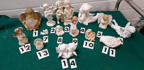engelenbeelden verschillende 12 stuks, Diversen, Kerst, Ophalen of Verzenden, 'T Olde Gre-j, Info@toldegrej.nl, Endepoelstraat 20f Didam