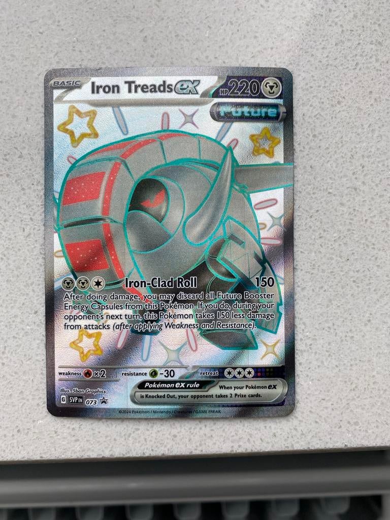 Pokémon Kaarten: Iron Treads ex & Charizard ex, Ophalen, Zo goed als nieuw, Meerdere kaarten, Foil