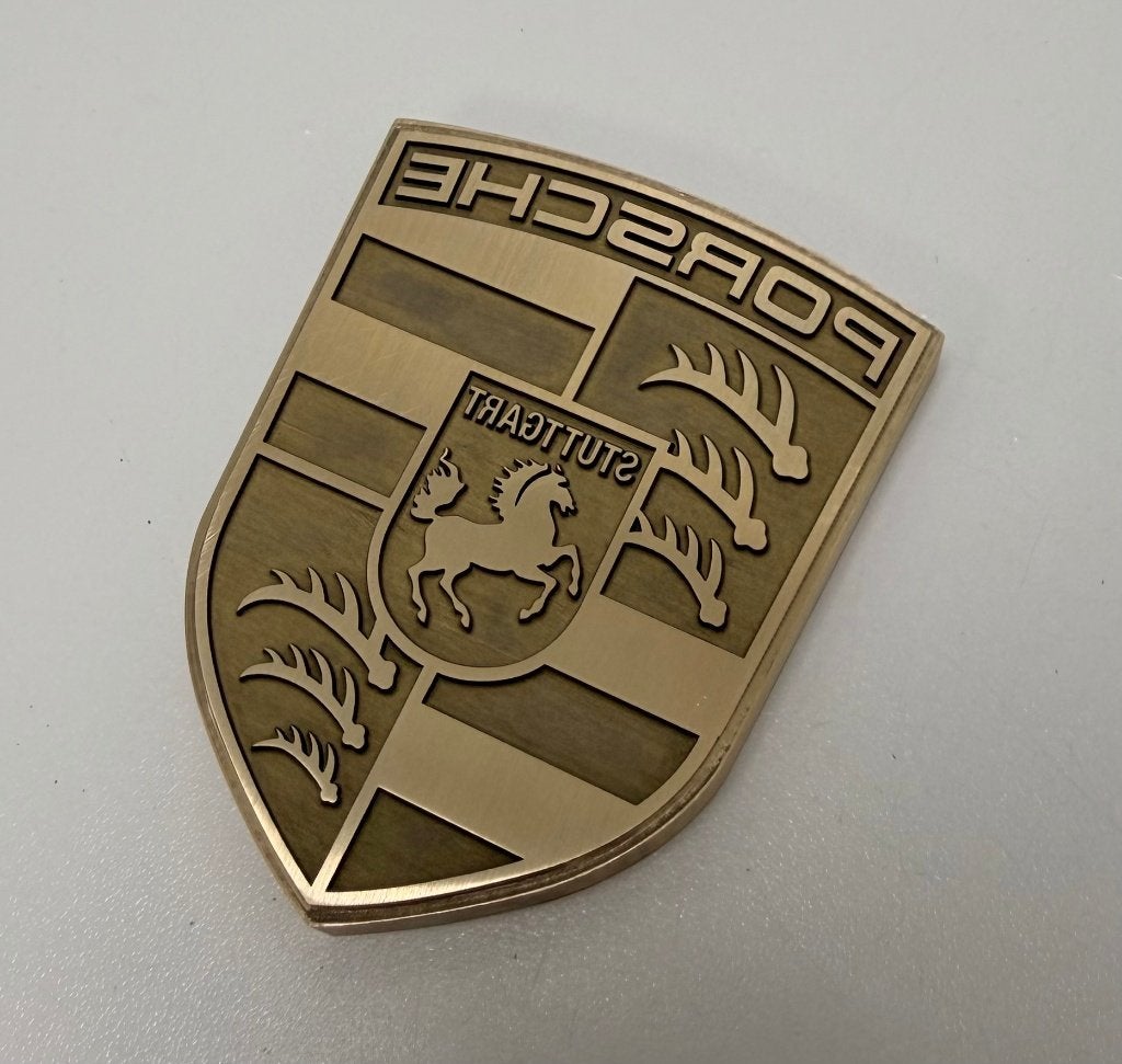 Porsche lederstempel | Leer | Messing, Ophalen of Verzenden, Nieuw, Overige typen