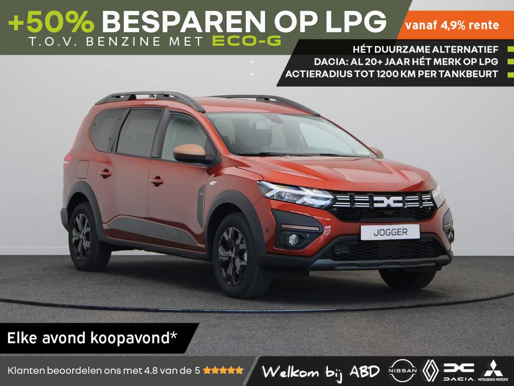 Dacia Jogger TCe 100pk ECO-G Extreme 5p. | Parkeersensoren v, Auto's, Dacia, Gebruikt, Euro 6, Bruin, Origineel Nederlands