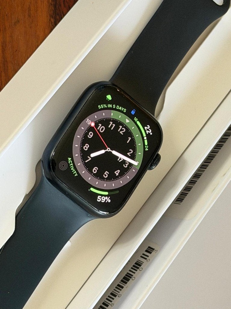 Apple Watch Series 7 Aluminum 45mm | GPS, Sieraden, Tassen en Uiterlijk, Smartwatches, Apple Watch ⌚️, Zwart, IOS, Ophalen of Verzenden