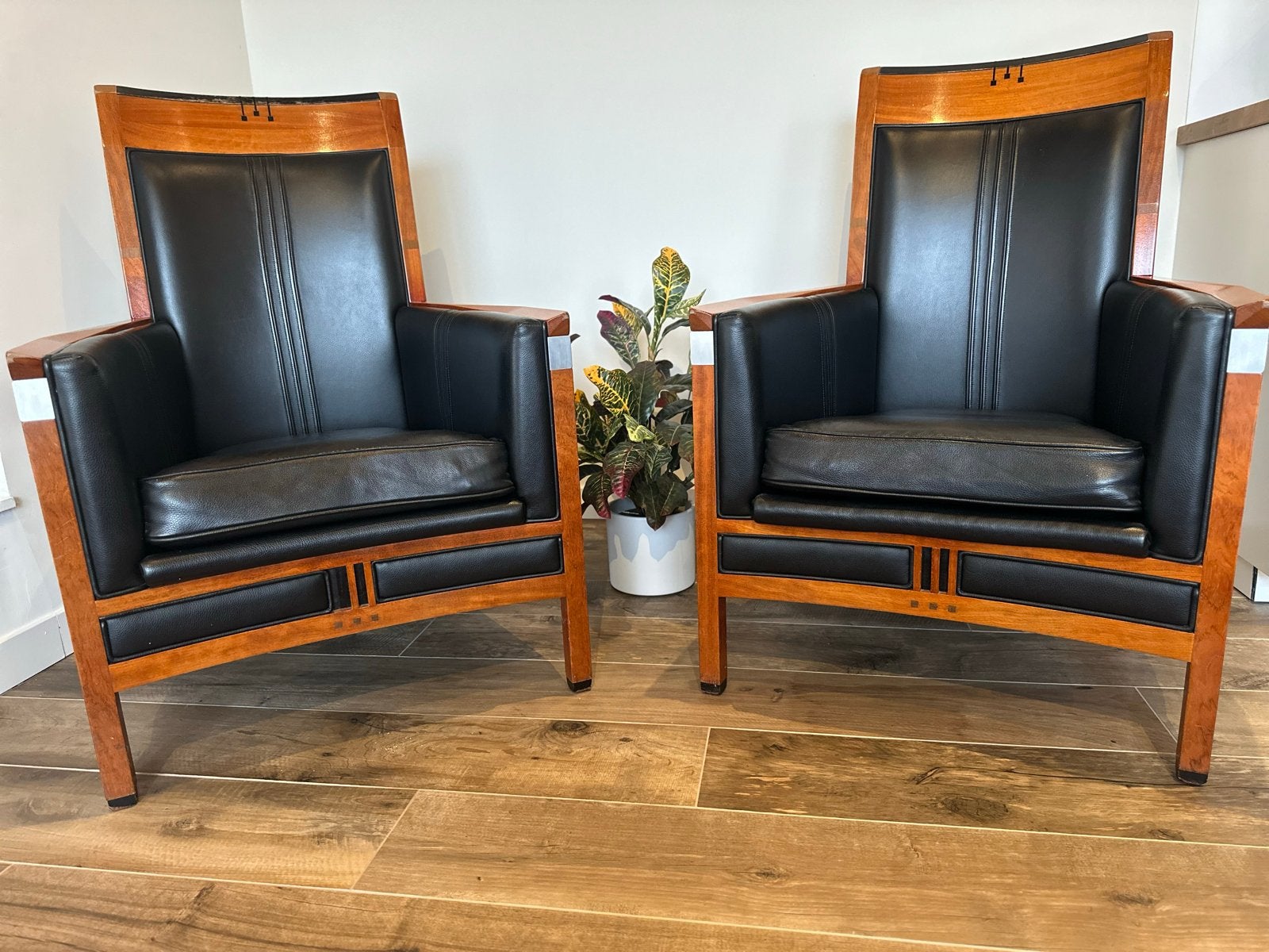 Schuitema fauteuils - Art Deco stijl, Huis en Inrichting, Ophalen, Twee, Zwart, Zo goed als nieuw