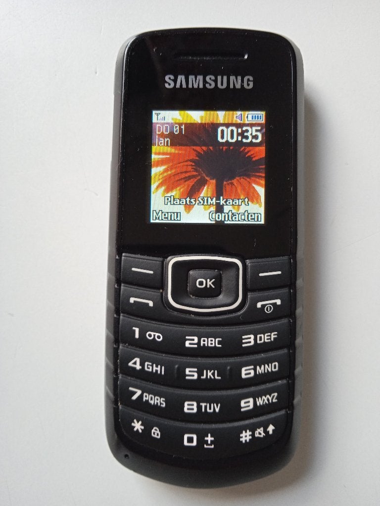Samsung GT-E1080 mobiele telefoon, Gebruikt, Overige modellen, Geen camera, Zwart