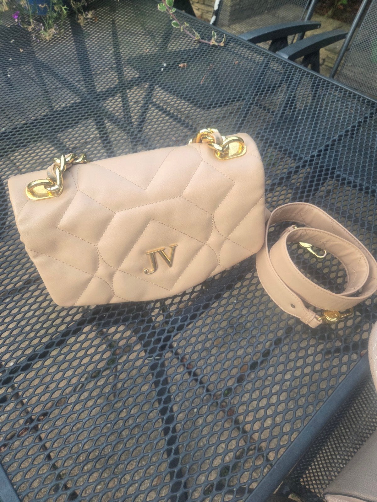 JOSH V Tas Beige met Gouden Details, Ophalen of Verzenden, Zo goed als nieuw, Beige, Schoudertasje