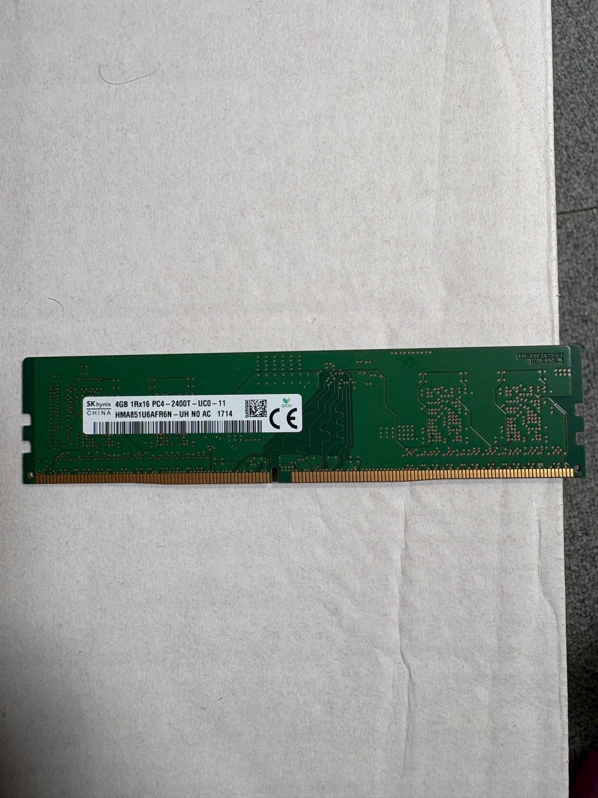 SK Hynix 4GB DDR4 RAM PC4-2400T Geheugenmodule, Computers en Software, RAM geheugen, Gebruikt, Server, DDR4, Ophalen of Verzenden