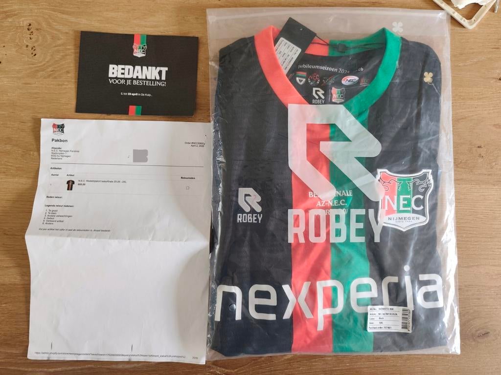 NEC Robey Jubileumshirt 2026 bekerfinale Maat XXL Nieuw, Ophalen of Verzenden, Nieuw, Overige maten, Blauw