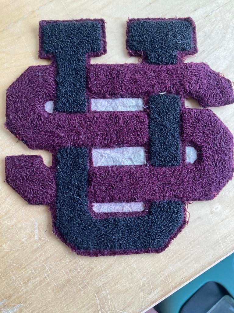 Jaren '90 Embleem Amerikaans Schooljasje Letterman Patch, Ophalen of Verzenden, Gebruikt, Overige typen