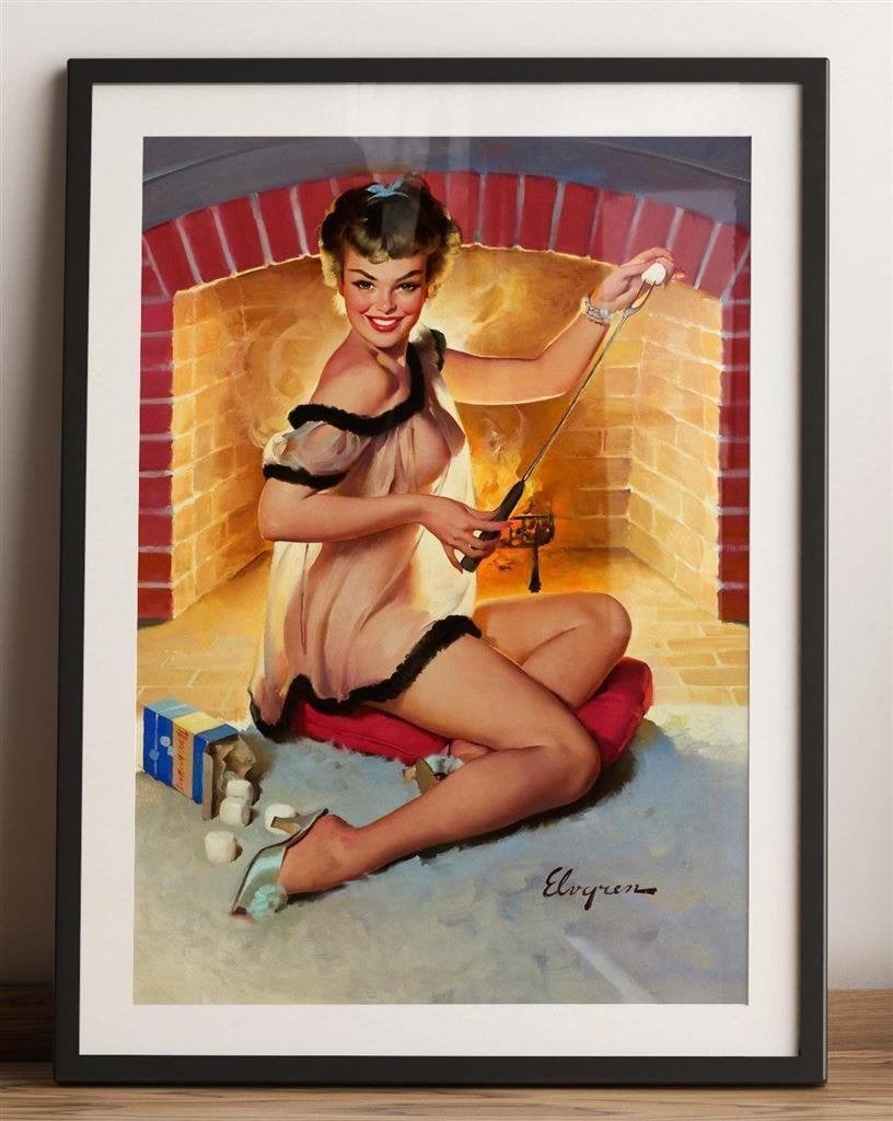Retro GIL ELVGREN 50s pin up Grote Poster #2, Verzenden, Overige typen