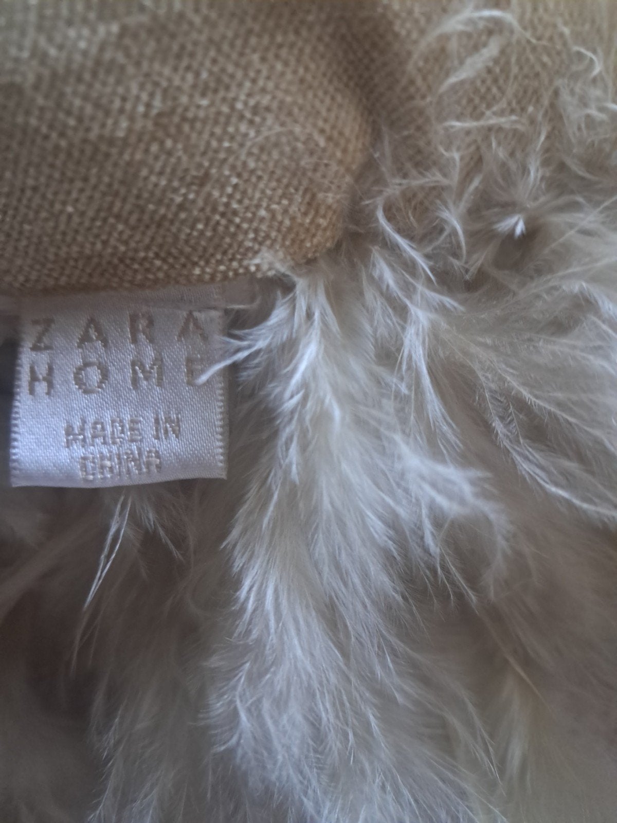 Zara Home kussens 2 stuks, Ophalen of Verzenden, Zo goed als nieuw, Beige, Vierkant