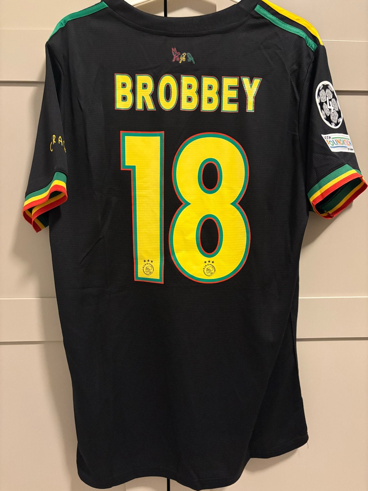 Retro Ajax Bob Marley Brobbey #18 Shirt – Maat L Adidas, Kleding | Heren, Maat 52/54 (L), Zwart, Nieuw, Ophalen of Verzenden