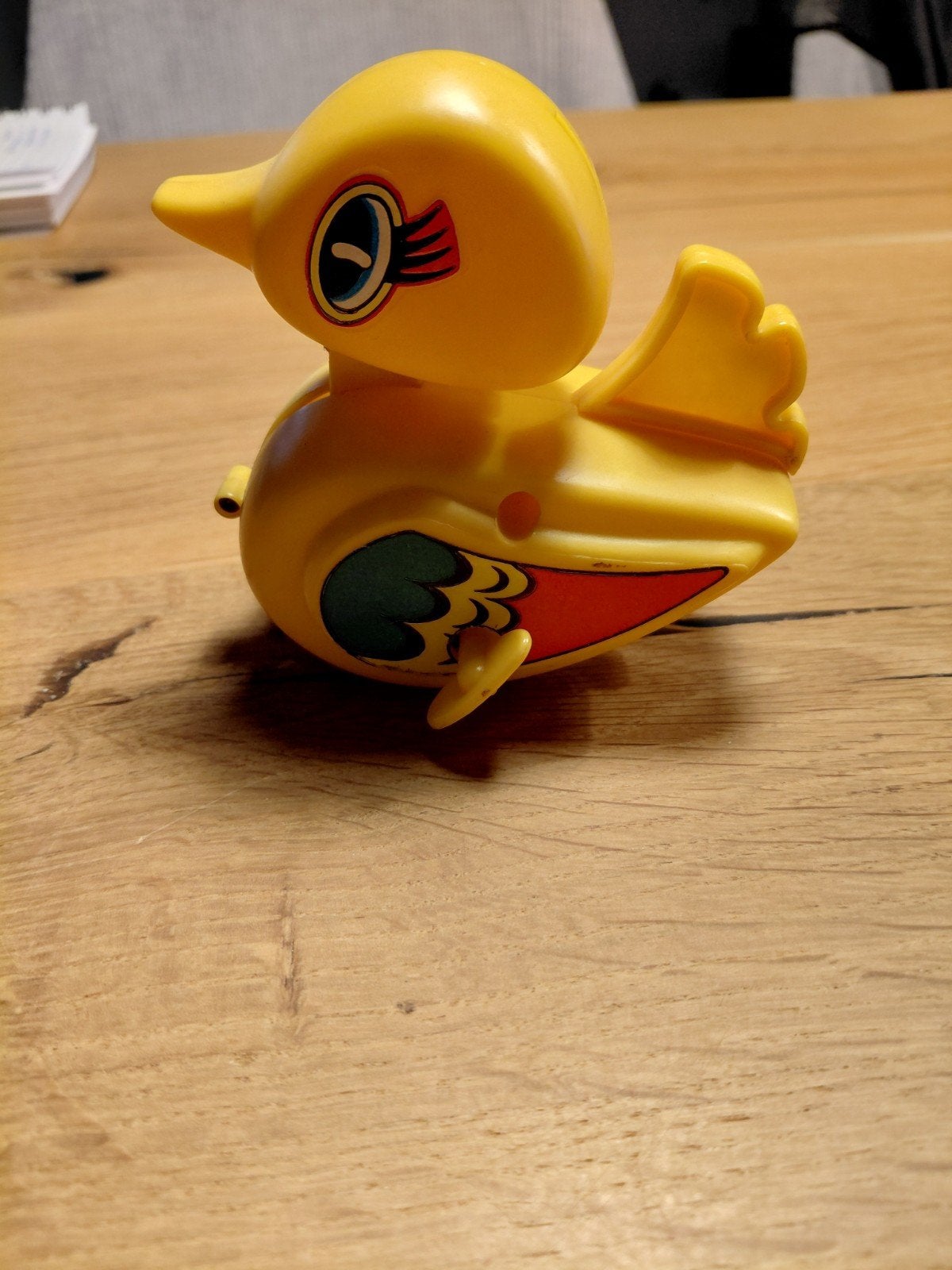 Opwindbaar plastic eendje - Geel speelgoed, Antiek en Kunst, Ophalen