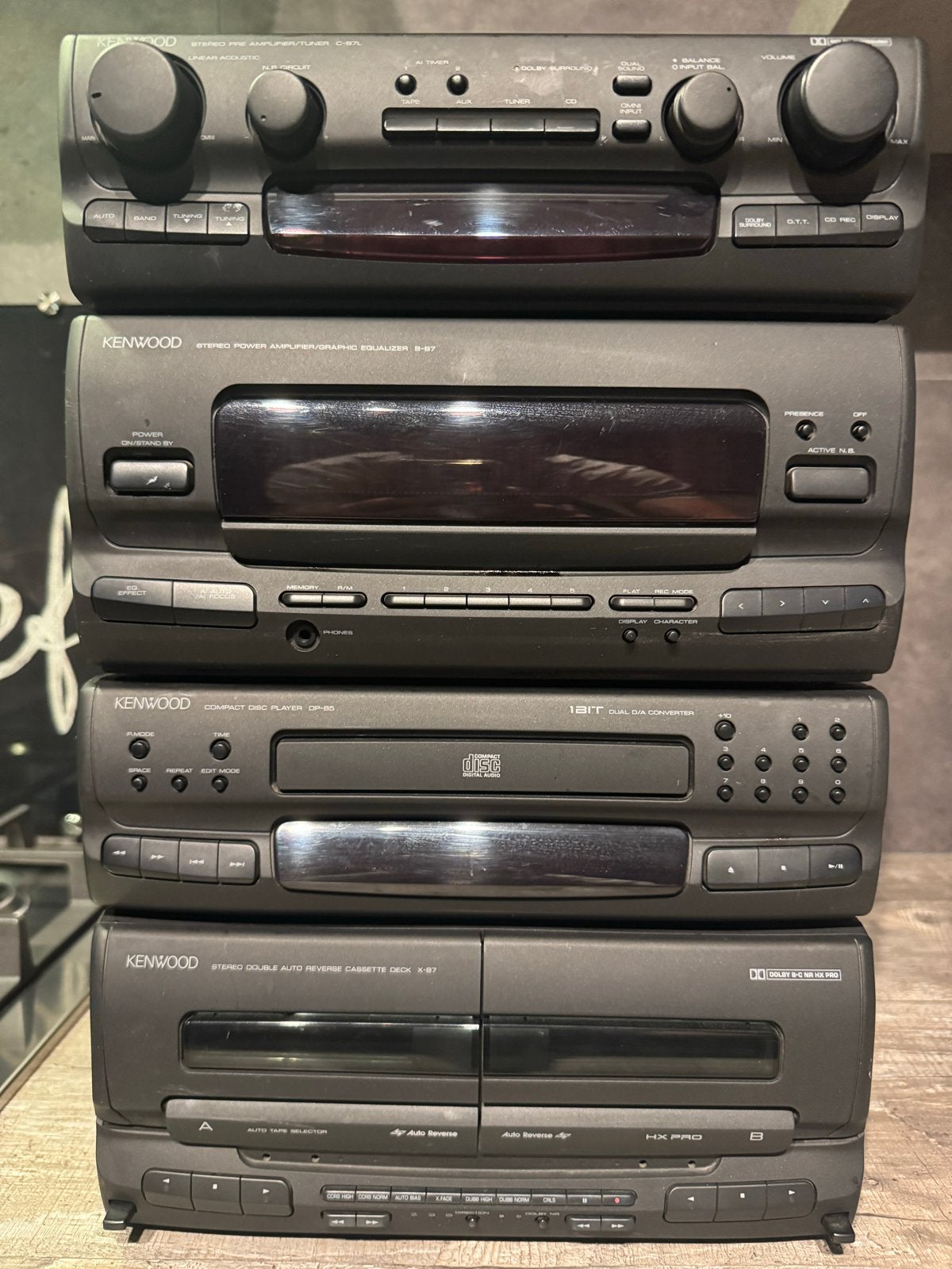 Kenwood Stereo Set met Cassettedeck, CD-speler en Tuner, Audio, Tv en Foto, Ophalen of Verzenden, Gebruikt, Cassettedeck, Losse componenten