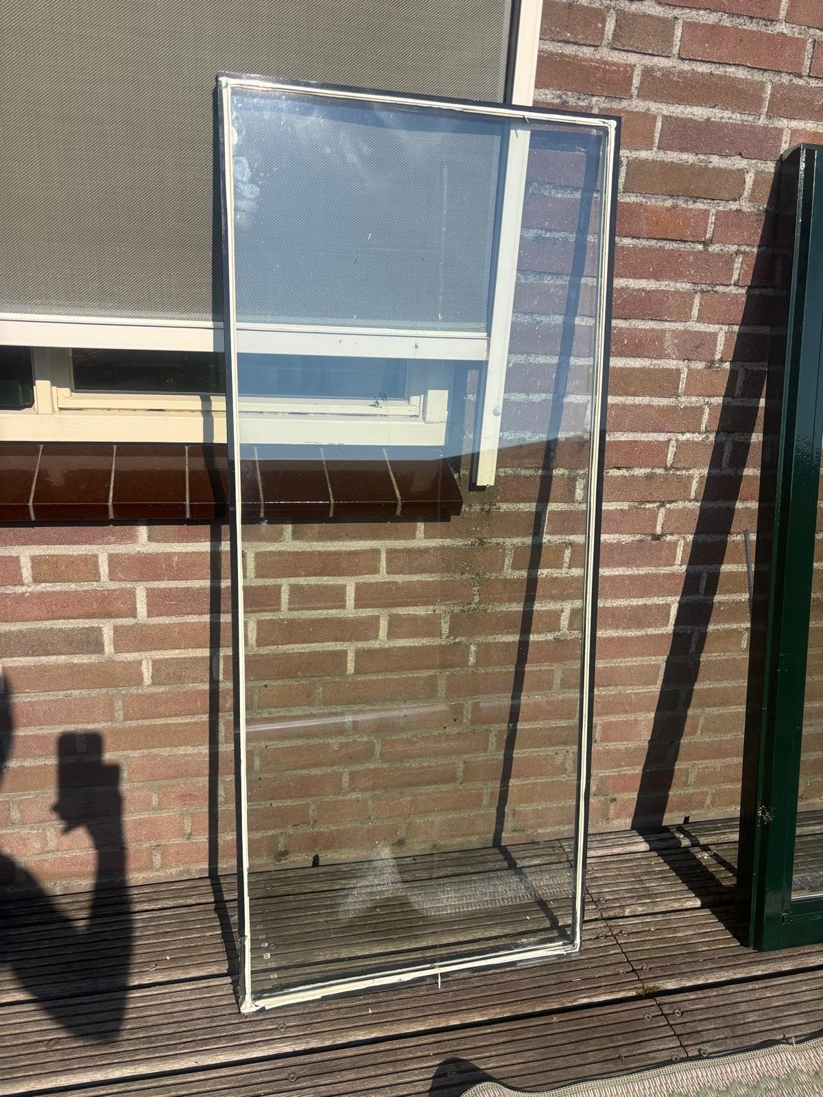 Dubbel glas voor in buitendeur, Ophalen, Glas, Buitendeur, 200 tot 215 cm