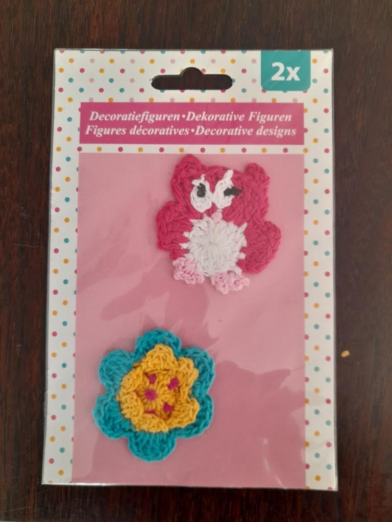 Nieuw applicatie uil & bloem, Ophalen of Verzenden, Nieuw, Overige typen