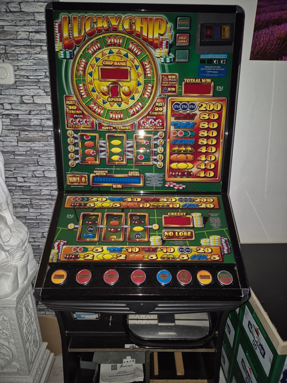 Lucky Chips gokkast, Euro, Ophalen of Verzenden, Gebruikt