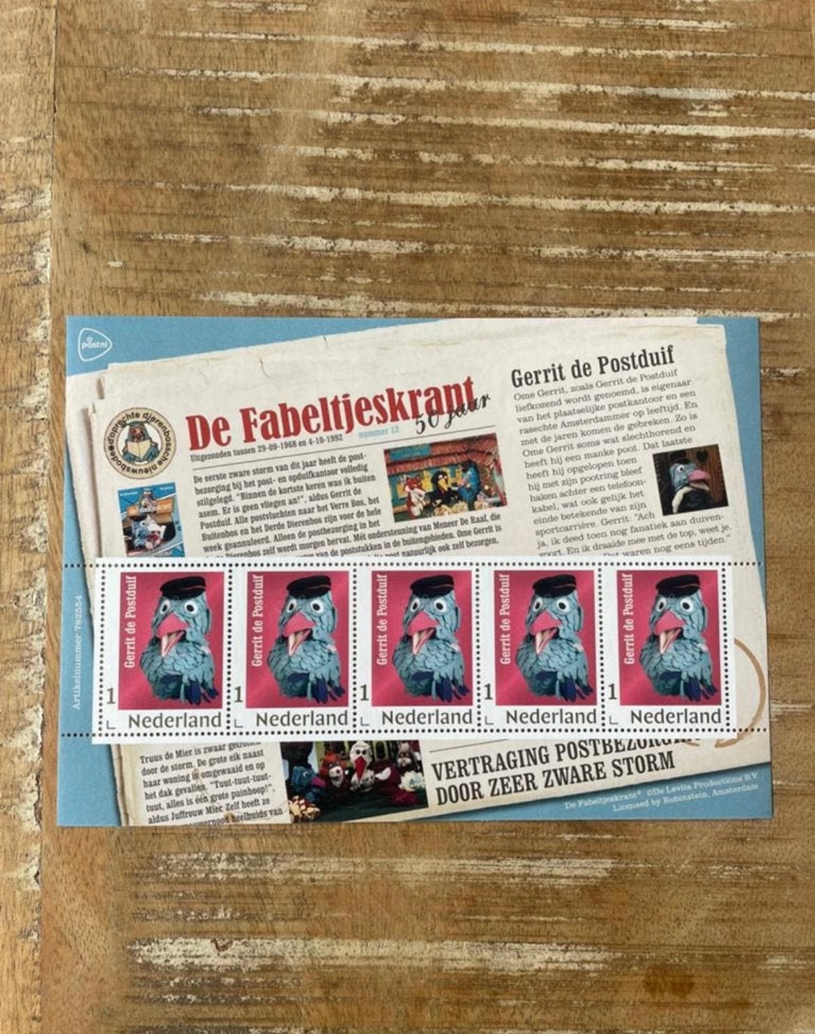 2018 Vel Pers PZ De Fabeltjeskrant Gerrit de Postduif PF., Ophalen of Verzenden, Na 1940, Postfris