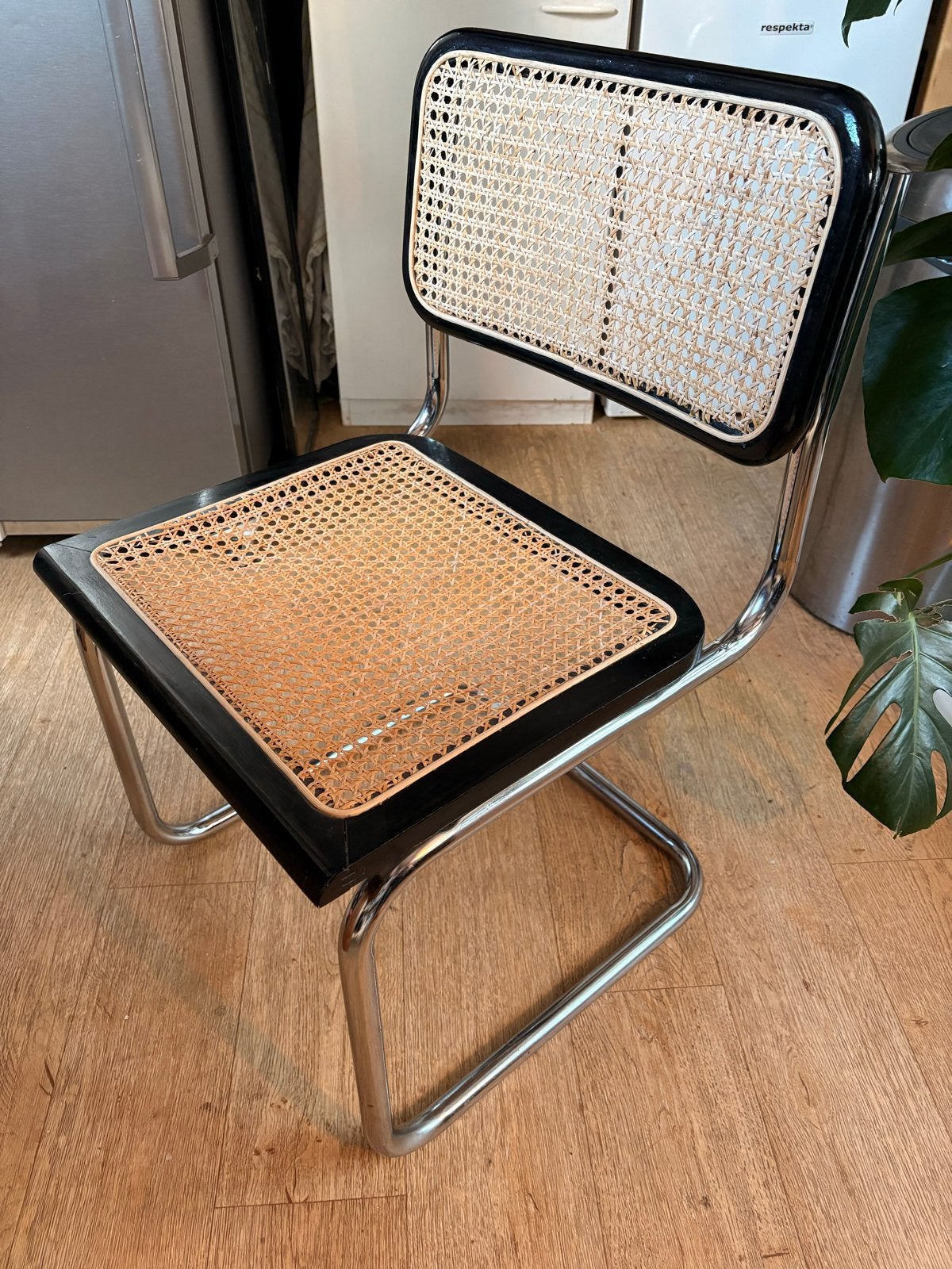Marcel Breuer Cesca-stijl stoel B32 - Opknapper, Ophalen, Gebruikt, Zwart, Metaal
