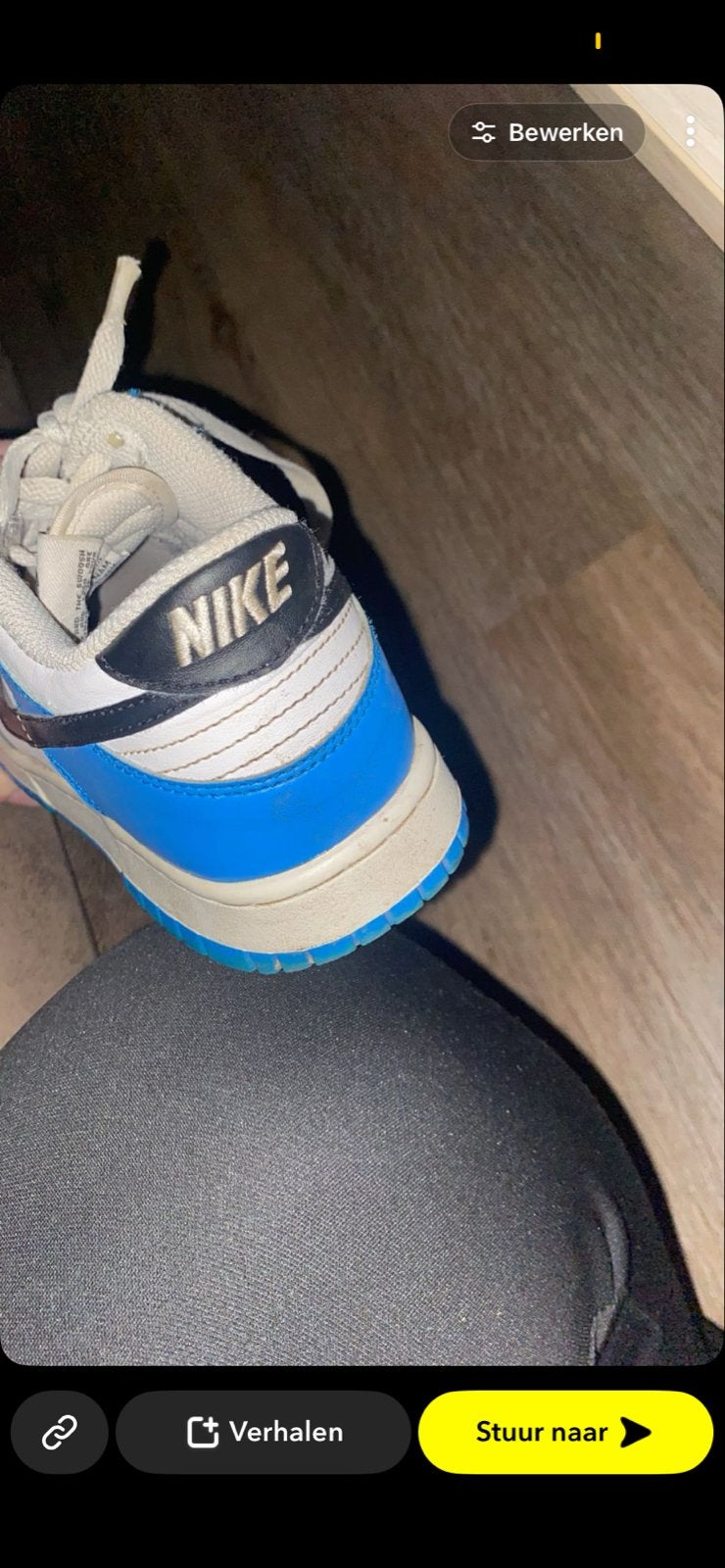 Nike Dunk Low Disrupt 2 Blauw/Wit - Maat 38.5, Ophalen of Verzenden, Gedragen, Blauw, Sneakers of Gympen