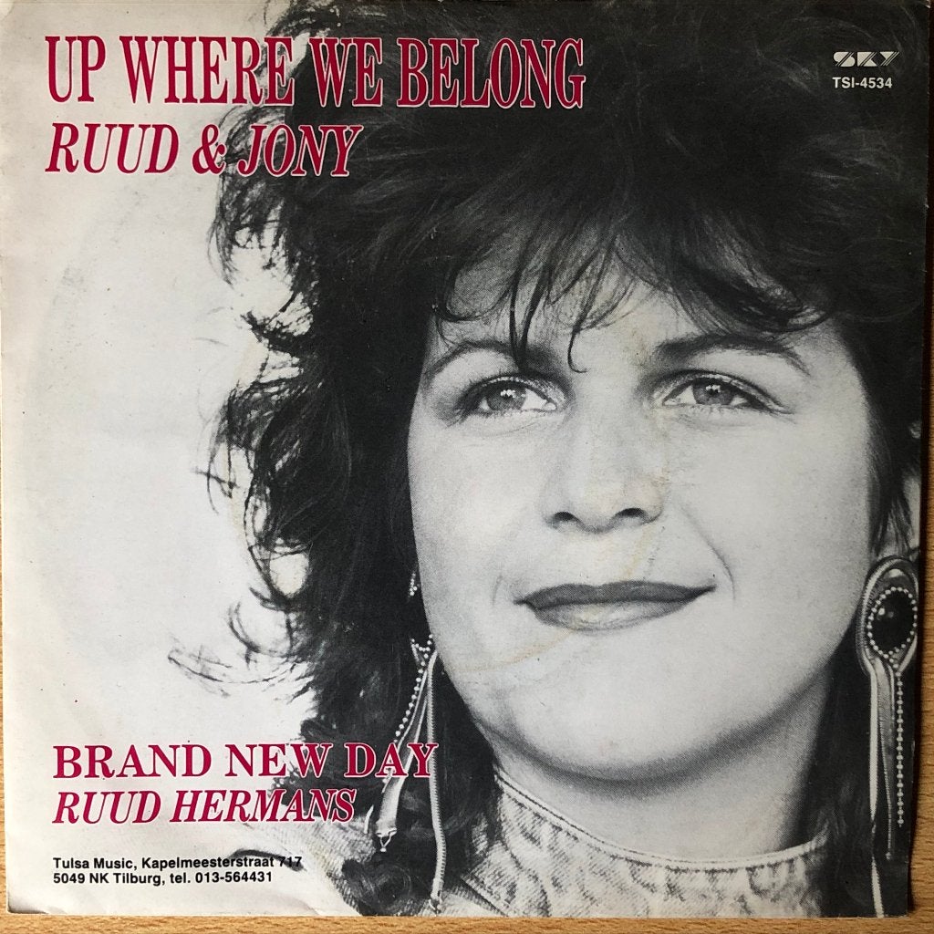 1987	Ruud Hermans & Jony	      Up Where We Belong, Fotohoes, Ophalen of Verzenden, Zo goed als nieuw, Pop