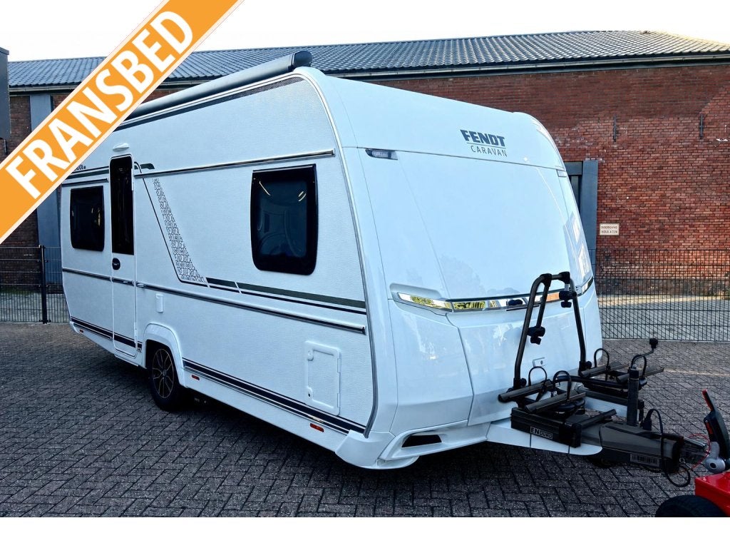 Fendt Tendenza 465 SFB 2024 Mover Luifel 1800KG Black Line, Caravans en Kamperen, Caravans, Rondzit, Dwarsbed, Bedrijf, Fendt