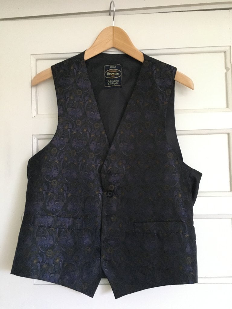 Kunstzijden gilet van merk Brown's, Maat 48/50 (M), Zwart, Ophalen of Verzenden, Brown's