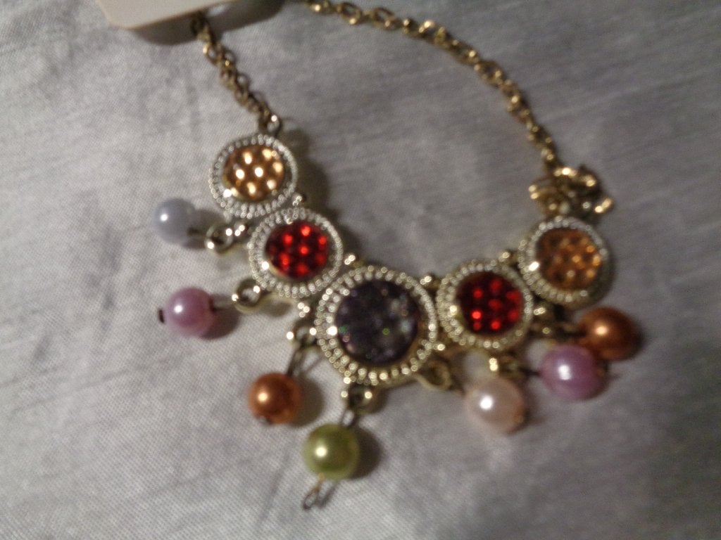 goudkl met parels nr k 5341, Ophalen, Nieuw, Ketting