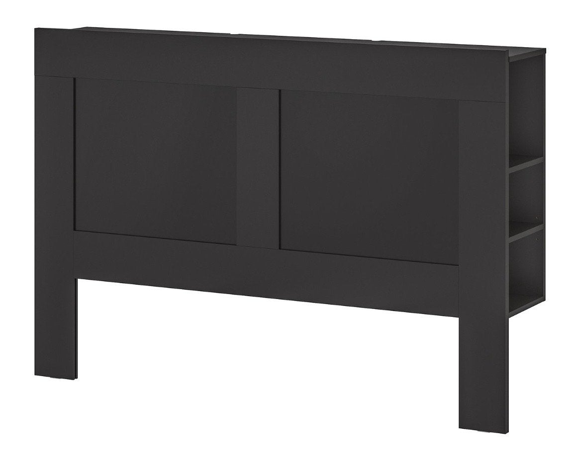 Brimnes zwart hoofdeinde 160 cm met opbergruimte, Ophalen, Zwart, Tweepersoons, Zo goed als nieuw
