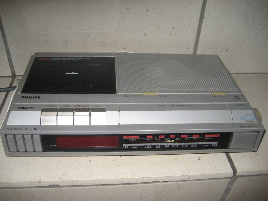 Philips wekker radio casette , Ophalen of Verzenden, Gebruikt