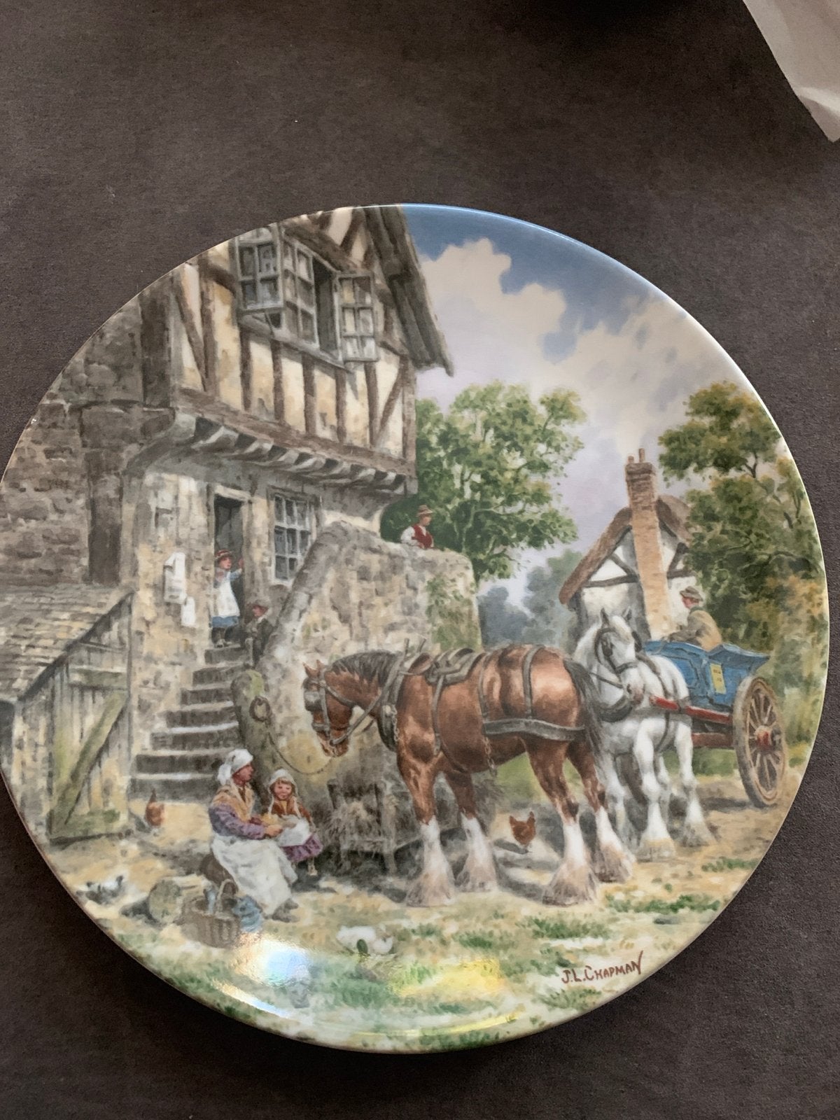 Wedgwood verzamelbord 'Morning in the Farmyard' 1988, Antiek en Kunst, Antiek | Wandborden en Tegels, Ophalen of Verzenden