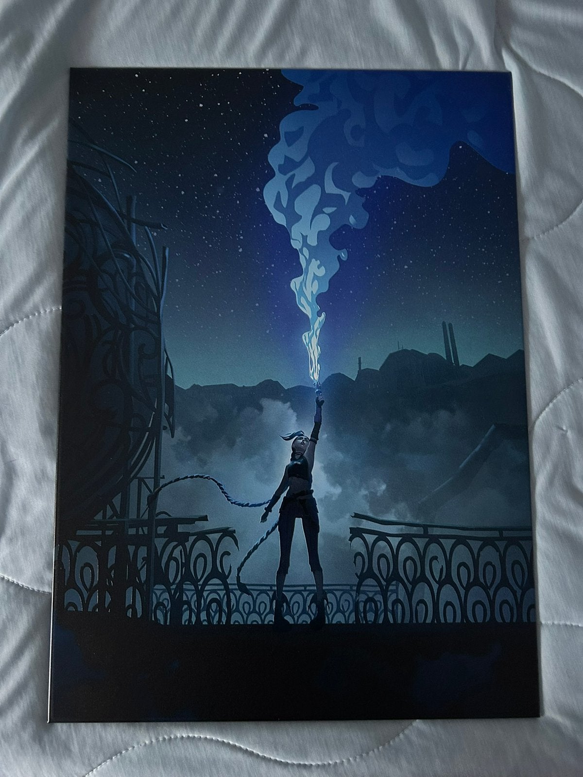 Displate Jinx Arcane flare limited edition Textra, Ophalen of Verzenden, Zo goed als nieuw, Film en Tv