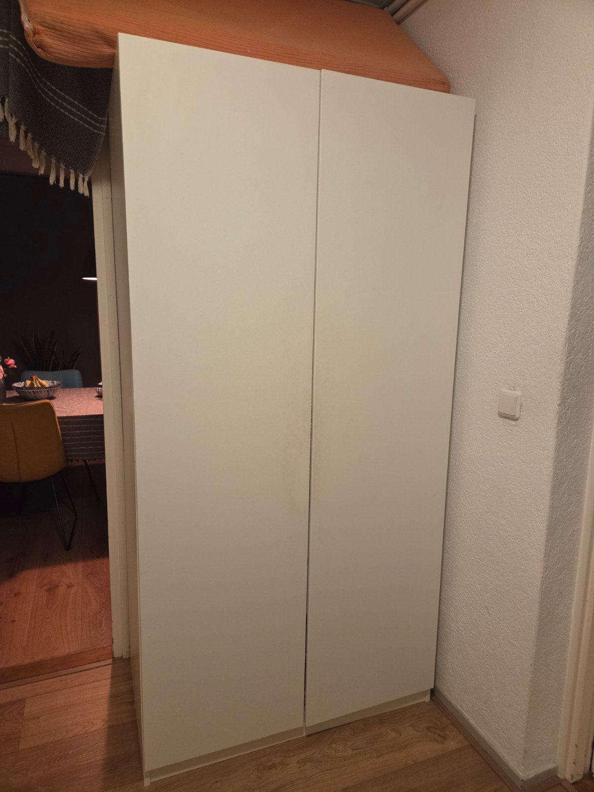 Witte ikea pax kledingkast met planken en lades, Ophalen, 200 cm of meer, Met lade(s), 50 tot 100 cm