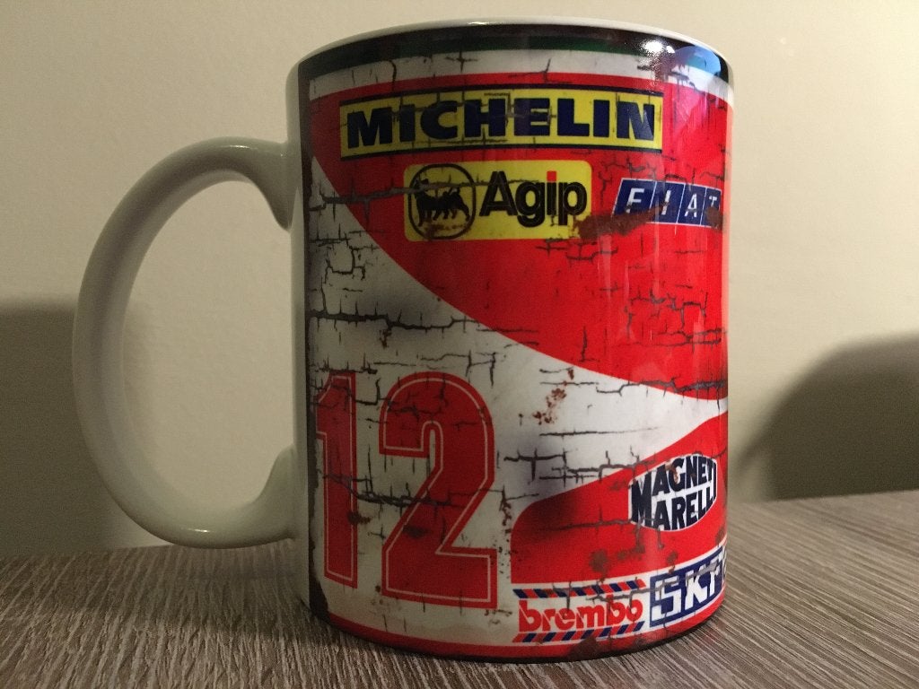✅ Gilles Villeneuve Ferrari mok Vintage olie F1 Autosport, Ophalen of Verzenden, Nieuw, Formule 1