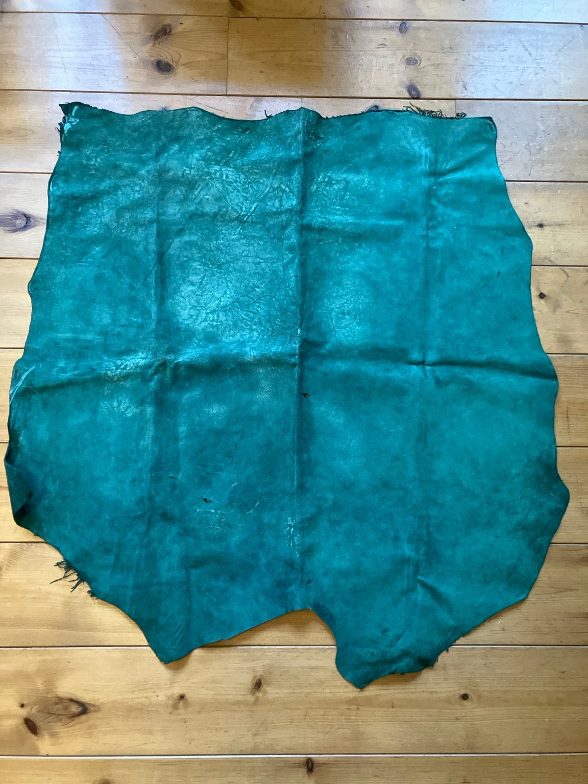 Mooi Groen leer..  - Ideaal voor projecten, Hobby en Vrije tijd, Stoffen en Lappen, Gebruikt, Leer of Kunstleer, Ophalen of Verzenden